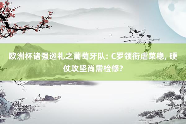 欧洲杯诸强巡礼之葡萄牙队: C罗领衔虐菜稳, 硬仗攻坚尚需检修?