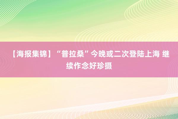 【海报集锦】“普拉桑”今晚或二次登陆上海 继续作念好珍摄